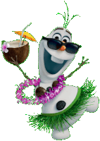 Olaf On Summer Holiday Sticker - Olaf On Summer Holiday Stickers