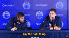 Leon Draisaitl Say The Right Thing GIF - Leon Draisaitl Say The Right Thing Say The Correct Thing GIFs