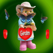 garden gnome love your garden gardening gran gardener butterflies