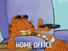 Home Office Garfield GIF - Home Office Garfield Lazy GIFs