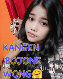 a picture of a girl with kangen bojone wong on it