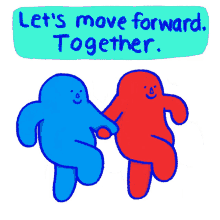 lets move forward together blue and red democrat republican reach across the aisle
