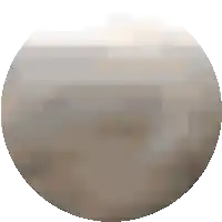 a pixel art of a gray circle with a white border