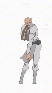 a cartoon drawing of a man with a mustache