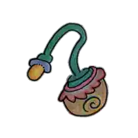 a drawing of a pipe with a swirl on the bottom