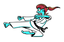 Karate Angry Face GIF
