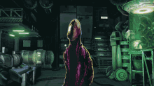 a drawing of a person in a dark room with a sign that says ' n.i.s. ' on it