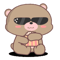 Baby Bear Brown Sticker - Baby Bear Brown Blushed Stickers