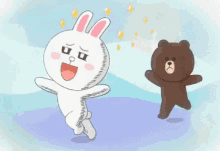 Brown Cony Chase GIF - Cony And Brown Brown Cony GIFs