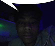 a man with a speech bubble behind his head