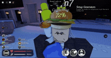 a screenshot of a video game that says setup generators at the bottom