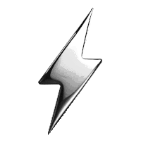 a close up of a metal object that looks like a lightning bolt