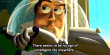 When You'Re At A Party GIF - Toy Story Buzz Lightyear No Sign Of Intelligent Life GIFs