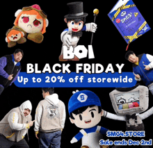 a black friday advertisement with smg4 store sale ends december 2nd