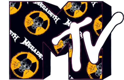 Megadeth Mtv Sticker - Megadeth Mtv Mtv Logo Stickers