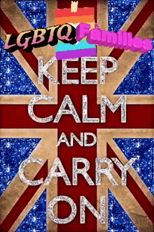a poster that says keep calm and carry on on it