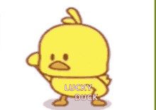 Lucky Duck Cartoon GIF - Lucky Duck Cartoon Dancing GIFs