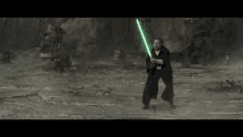 Luke Skywalker Star Wars GIF - Luke Skywalker Star Wars Green Lightsaber GIFs