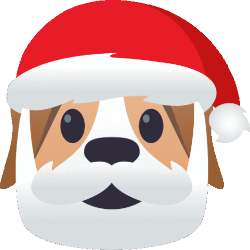 Santa Dog Sticker - Santa Dog Joypixels Stickers