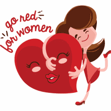 shf go red for women women woman hug