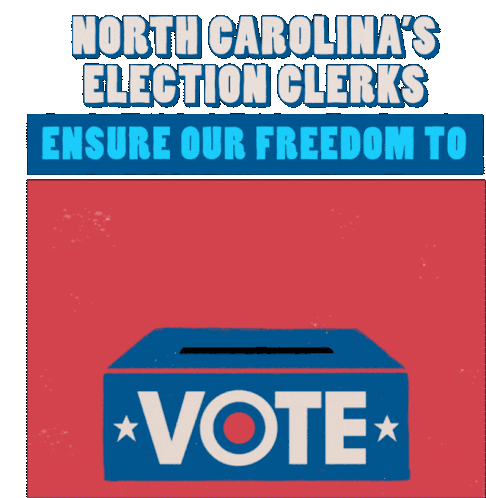 North Carolinas Election Clerks Ensure Our Freedom To Vote Thank You Election Clerks Sticker - North Carolinas Election Clerks Ensure Our Freedom To Vote Thank You Election Clerks Thank You Stickers