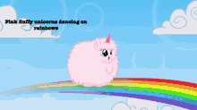 Pink Fluffy Unicorns Dancing On Rainbows  GIF - Cartoon Pink Fluffy GIFs
