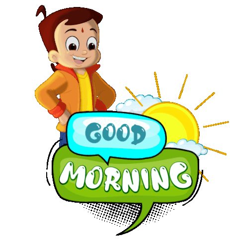 Good Morning Chhota Bheem Sticker - Good Morning Chhota Bheem Rise And Shine Stickers