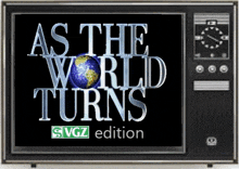 a tv screen says as the world turns svgz edition on it