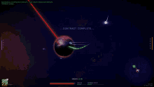 a screenshot of a video game shows a red ball being thrown in the sky