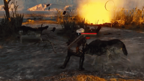 attacking-the-wolf-geralt-of-rivia.gif