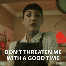 Don'T Threaten Me With A Good Time Jenny Green GIF - Don'T Threaten Me With A Good Time Jenny Green Dead Boy Detectives GIFs