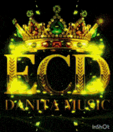 a logo for danita music with a gold crown