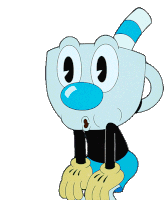 Whistling Mugman Sticker - Whistling Mugman The Cuphead Show Stickers