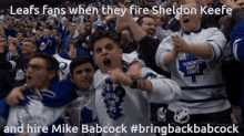 Leafs Fans Mike Babcock GIF - Leafs Fans Mike Babcock Sheldon Keefe GIFs