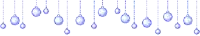 a pixel art illustration of blue balls hanging from strings