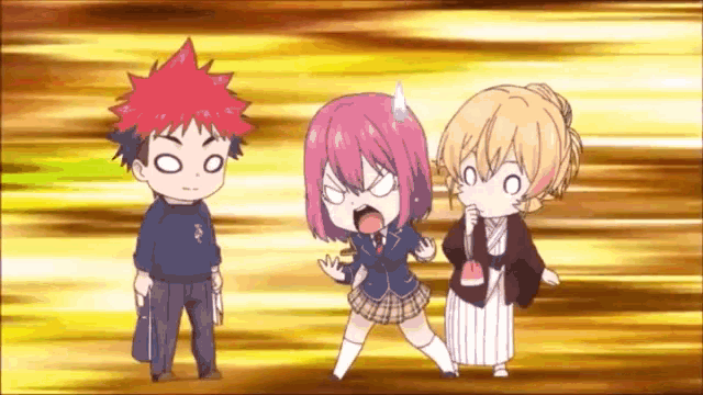 Anime Food Wars Sōma Yukihira Cute Chibi GIF