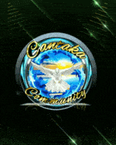 a logo for cantaba community has a white dove in the center