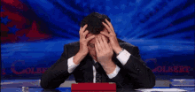 stephen colbert face palm ugh disappointed hopeless