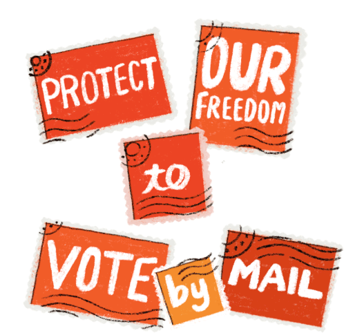 Protect Our Freedom To Vote By Mail Mail In Voting Sticker - Protect Our Freedom To Vote By Mail Mail In Voting Vote By Mail Stickers