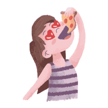 pizzan eating