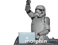 Star Wars Storm Trooper Sticker - Star Wars Storm Trooper Lets Party Stickers
