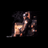 a close up of a screen with the words " ultk " on it