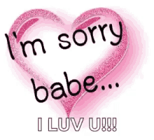im sorry babe sorry apology