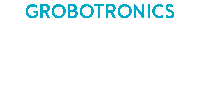 a blue and white logo for grobotonics