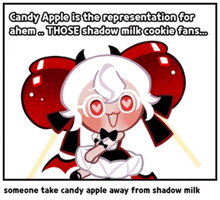 candy apple is the representative for those shadow milk cookie fans