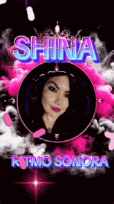 a picture of a woman with the name shina written on it