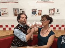Five Guys Date GIF - Five Guys Date Drink Up GIFs