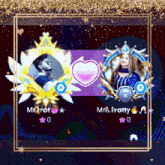 mr. trot and mrs. trotty are shown on a screen