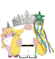 Princess Gnome Sticker - Princess Gnome Unicorn Stickers