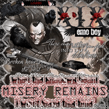 a poster that says broken hearts cannot forget the past when the shadows grow misery remains